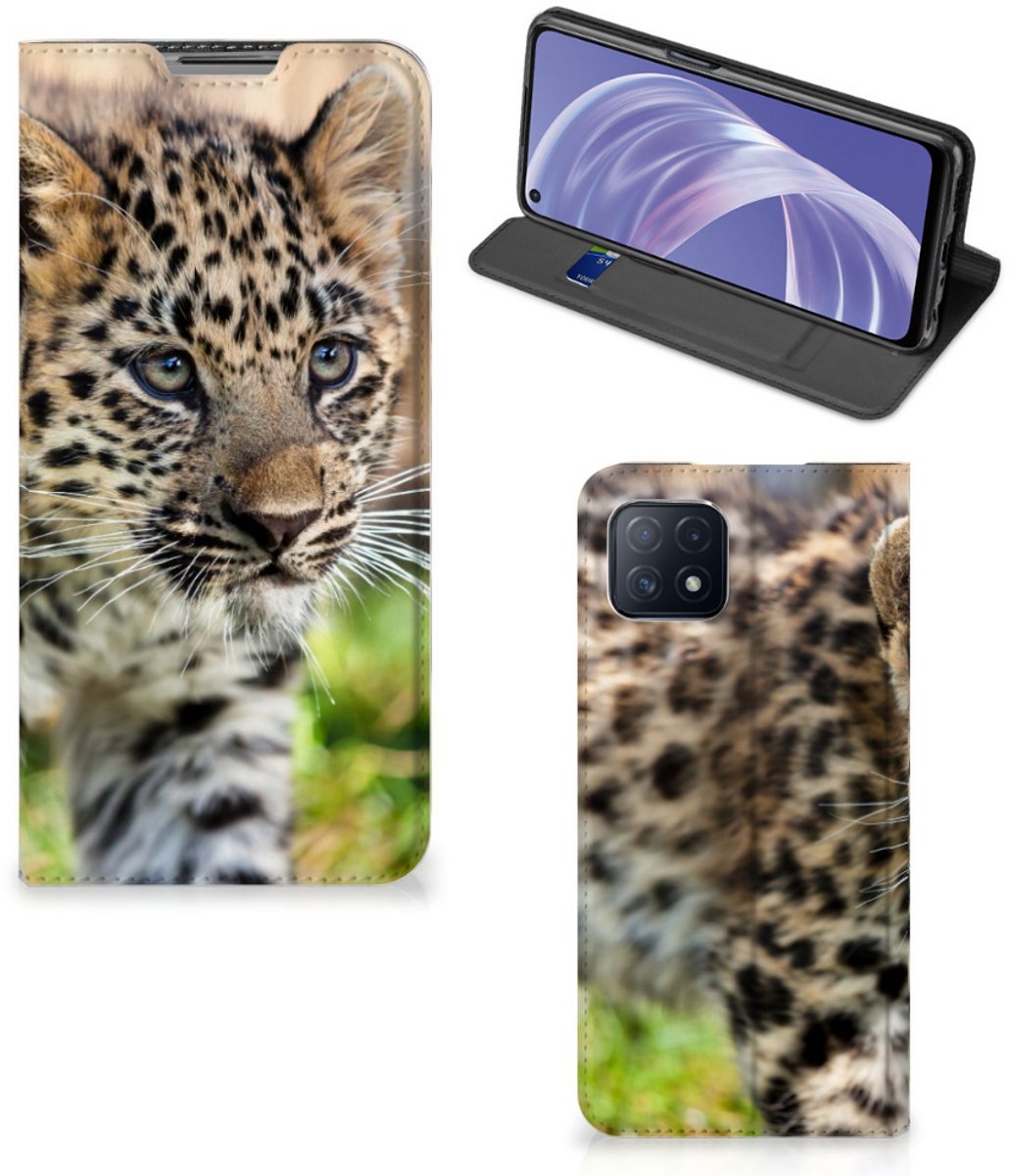 OPPO A73 5G Hoesje maken Baby Luipaard