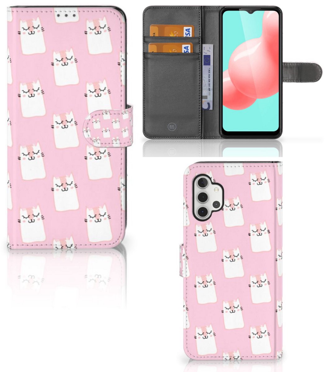 Samsung Galaxy A32 5G Telefoonhoesje met Pasjes Sleeping Cats
