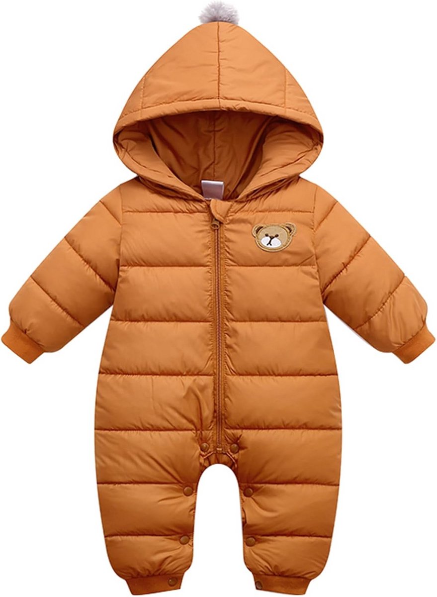 Sneeuwpak voor baby's en jongens - Warme winter romper met capuchon