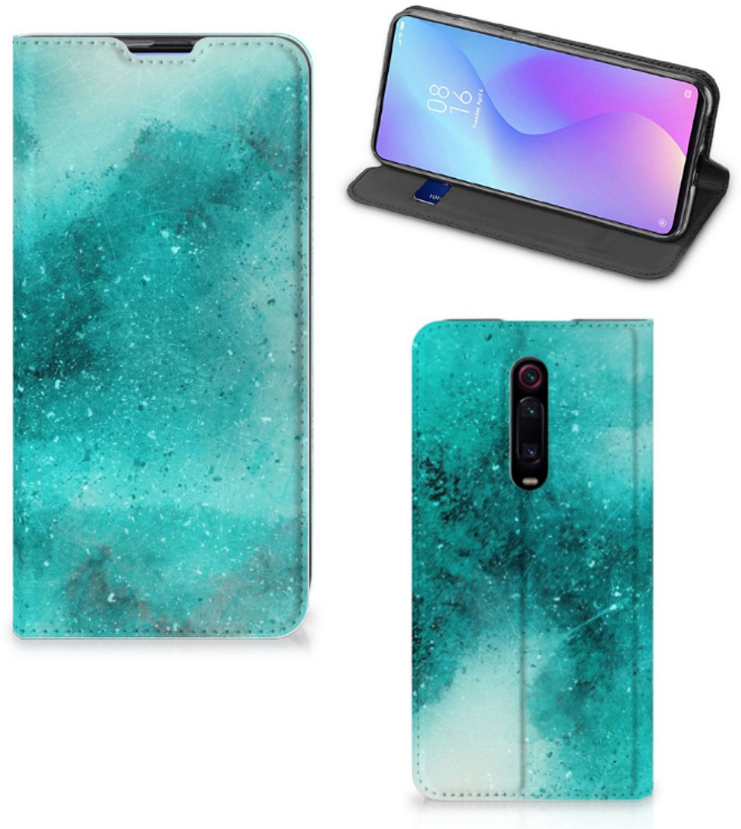 Standcase Hoesje voor Bookcase Xiaomi Redmi K20 Pro Painting Blue
