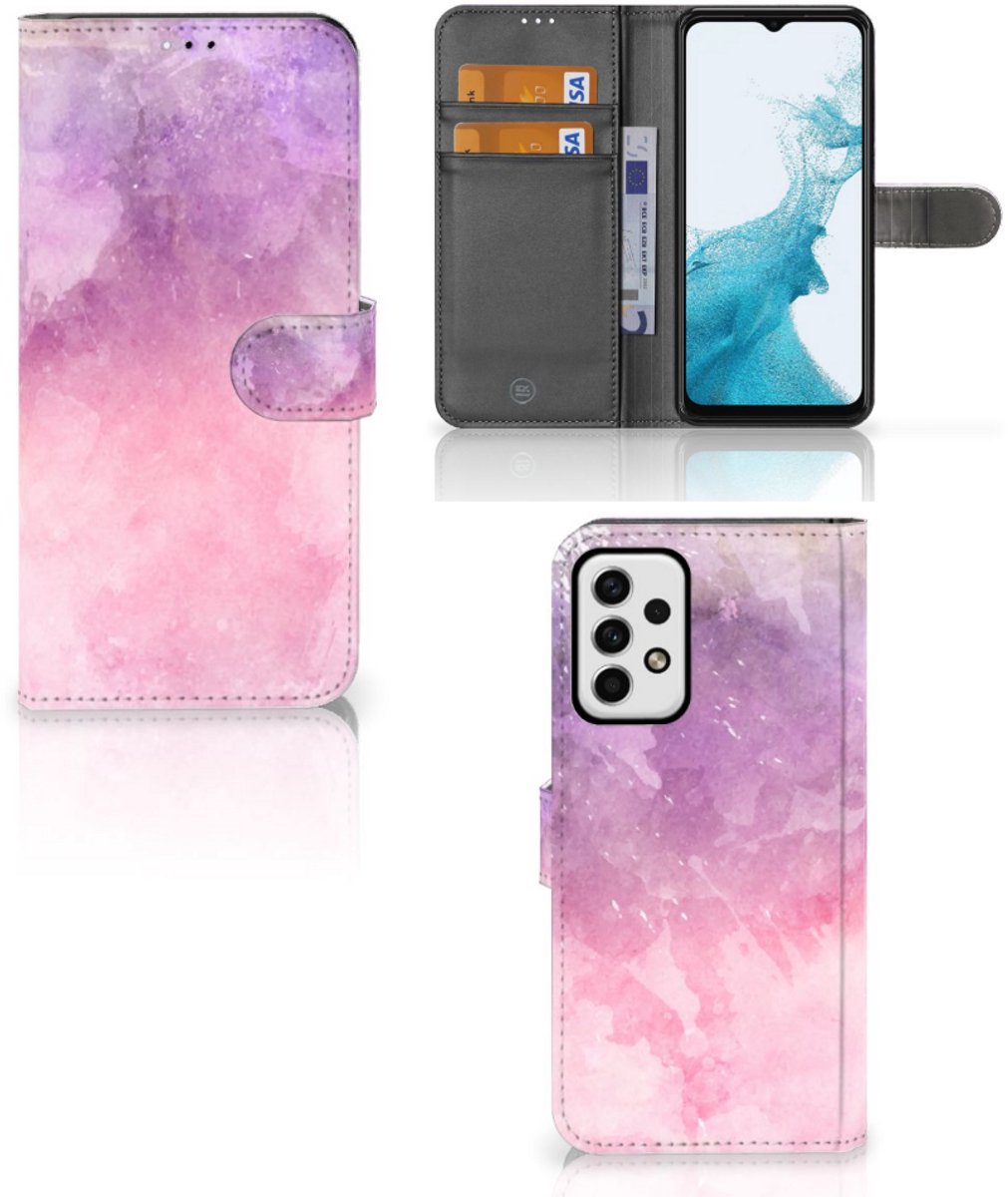 Hoesje Samsung Galaxy A23 Pink Purple Paint
