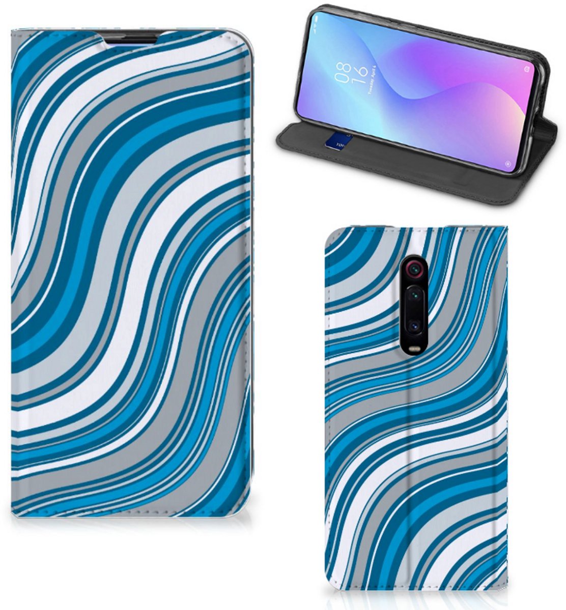 Xiaomi Mi 9T Pro Hoesje met Magneet Waves Blue