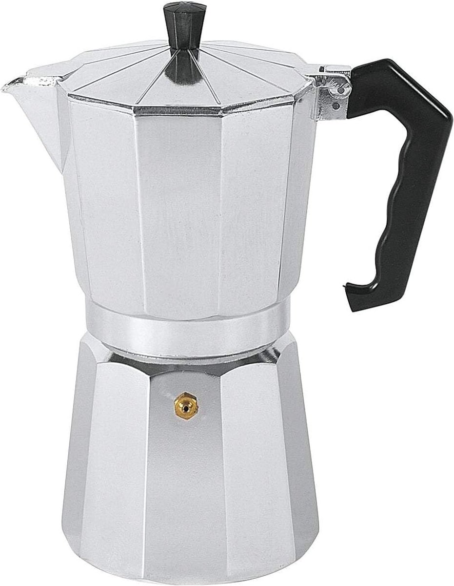 Espresso machine voor 9 kopjes van aluminium