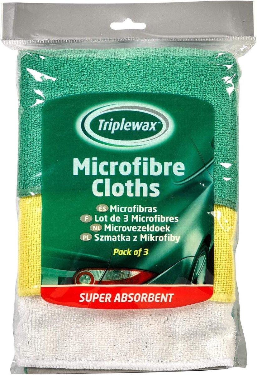Super Absorberende Microvezel Poetsdoeken voor Auto en Huis (3 Stuks)