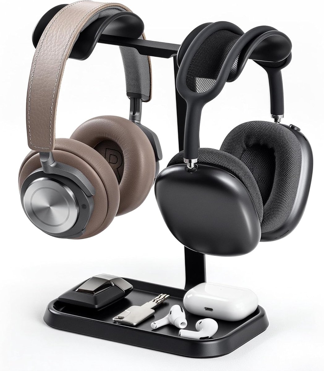 Dubbele Koptelefoon Standaard voor Bureau - Balanshouder voor Twee Headsets