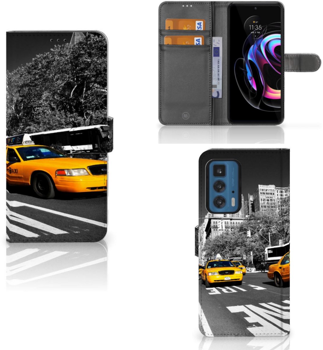 Motorola Edge 20 Pro Flip Cover New York Taxi