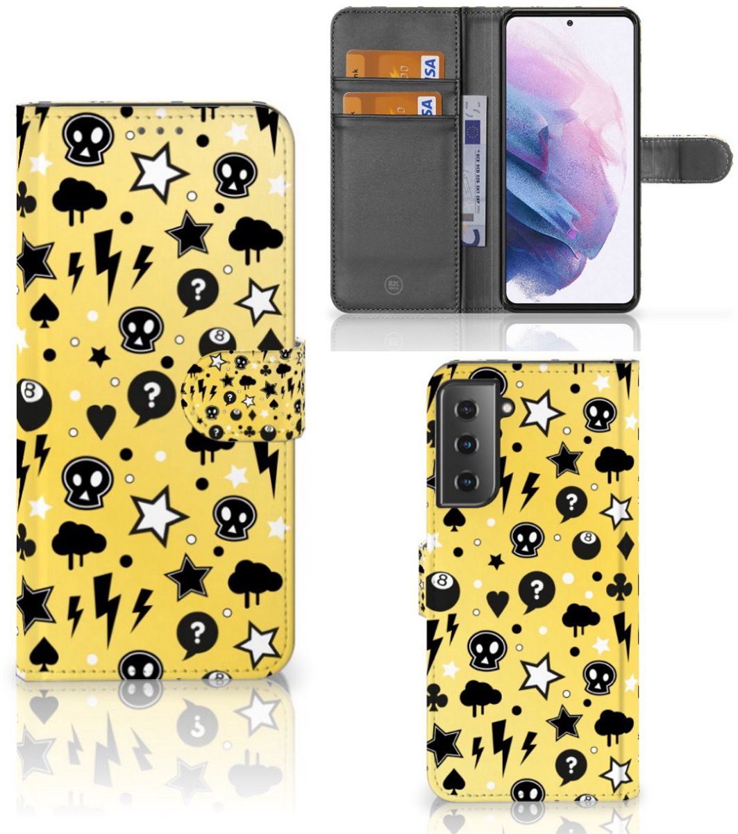 Telefoonhoesje met Naam Samsung Galaxy S21 Plus Punk Geel