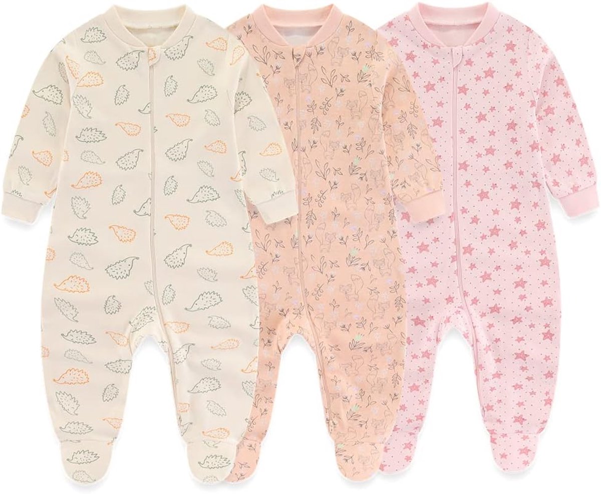 Kerst Sleepsuit voor Pasgeborenen - 2-weg Zip Pyjama voor Spelen en Slapen