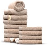 Misstowels.nl - Serviette - Serviette de qualité hôtelière - Marron chameau - 50x100 - 8+4 Bundle