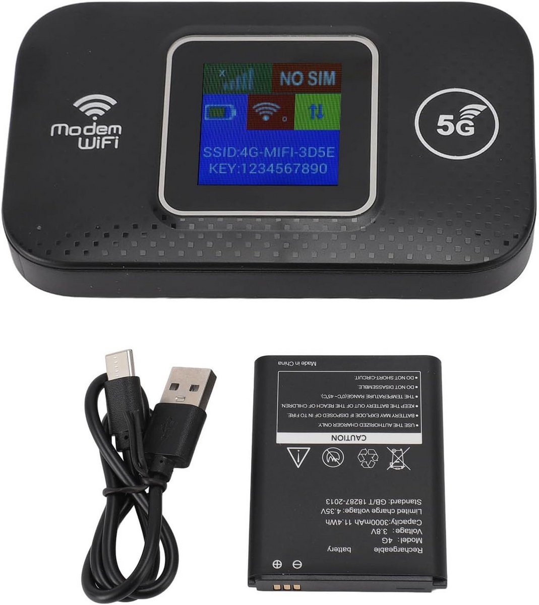 Draagbare 4G LTE WiFi Router tot 300 Mbps voor tot 10 Gebruikers - Ideaal voor Thuis en Reizen