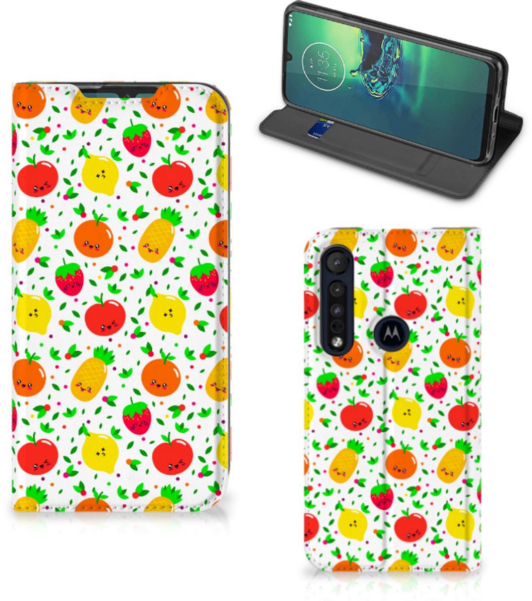 Motorola G8 Plus Flip Style Cover Fruits