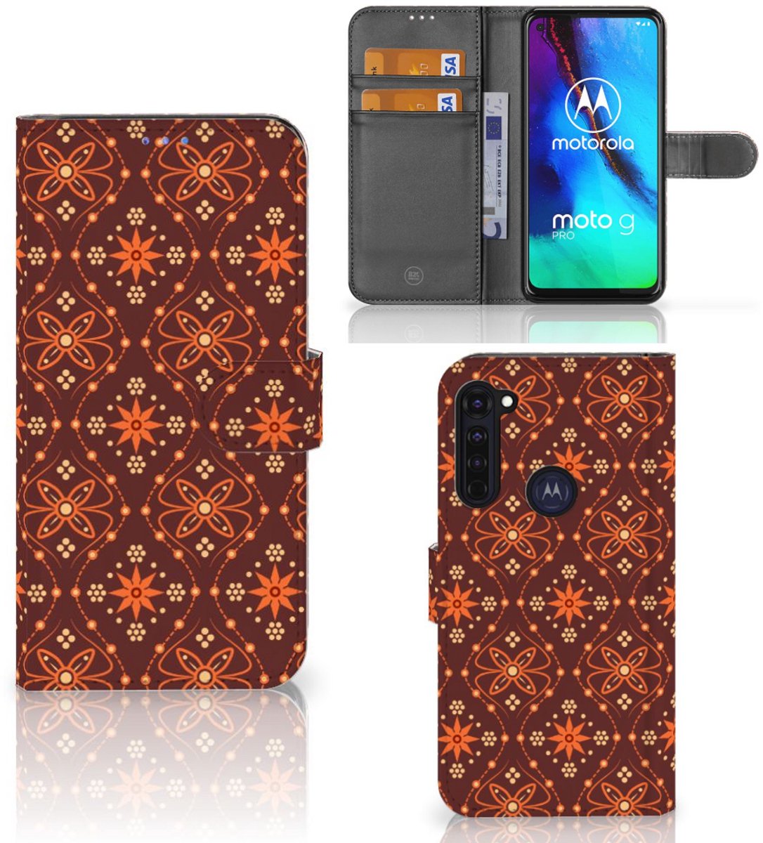 Motorola Moto G Pro Telefoon Hoesje Batik Brown