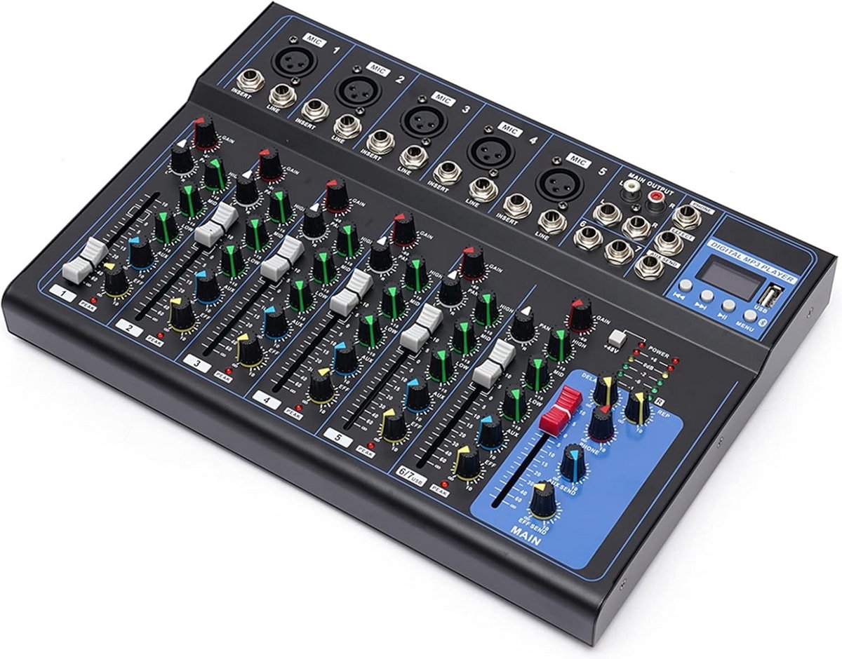 Bluetooth Soundboard Audio Mixer voor Professionele Opnames en Feesten