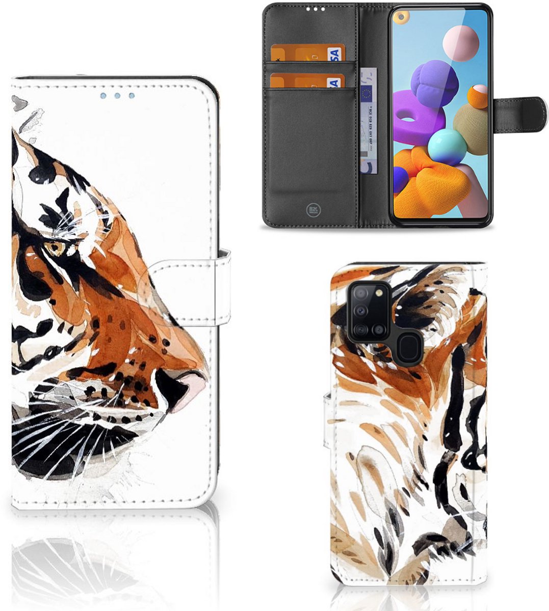 Hoesje Samsung Galaxy A21s Watercolor Tiger