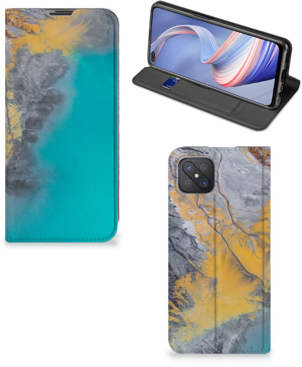 OPPO Reno4 Z 5G Standcase Marble Blue Gold