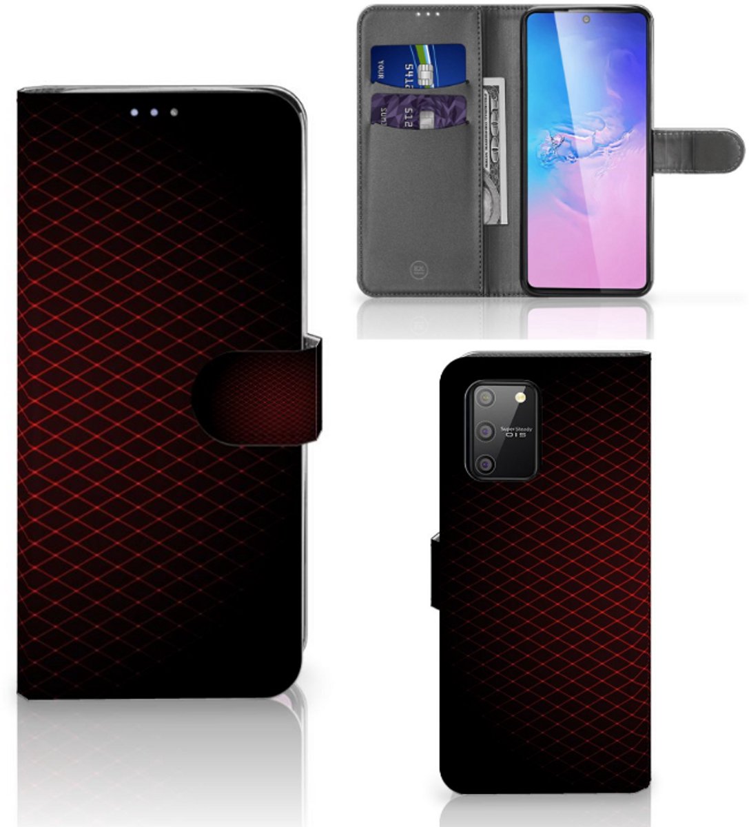 Samsung S10 Lite Telefoon Hoesje Geruit Rood