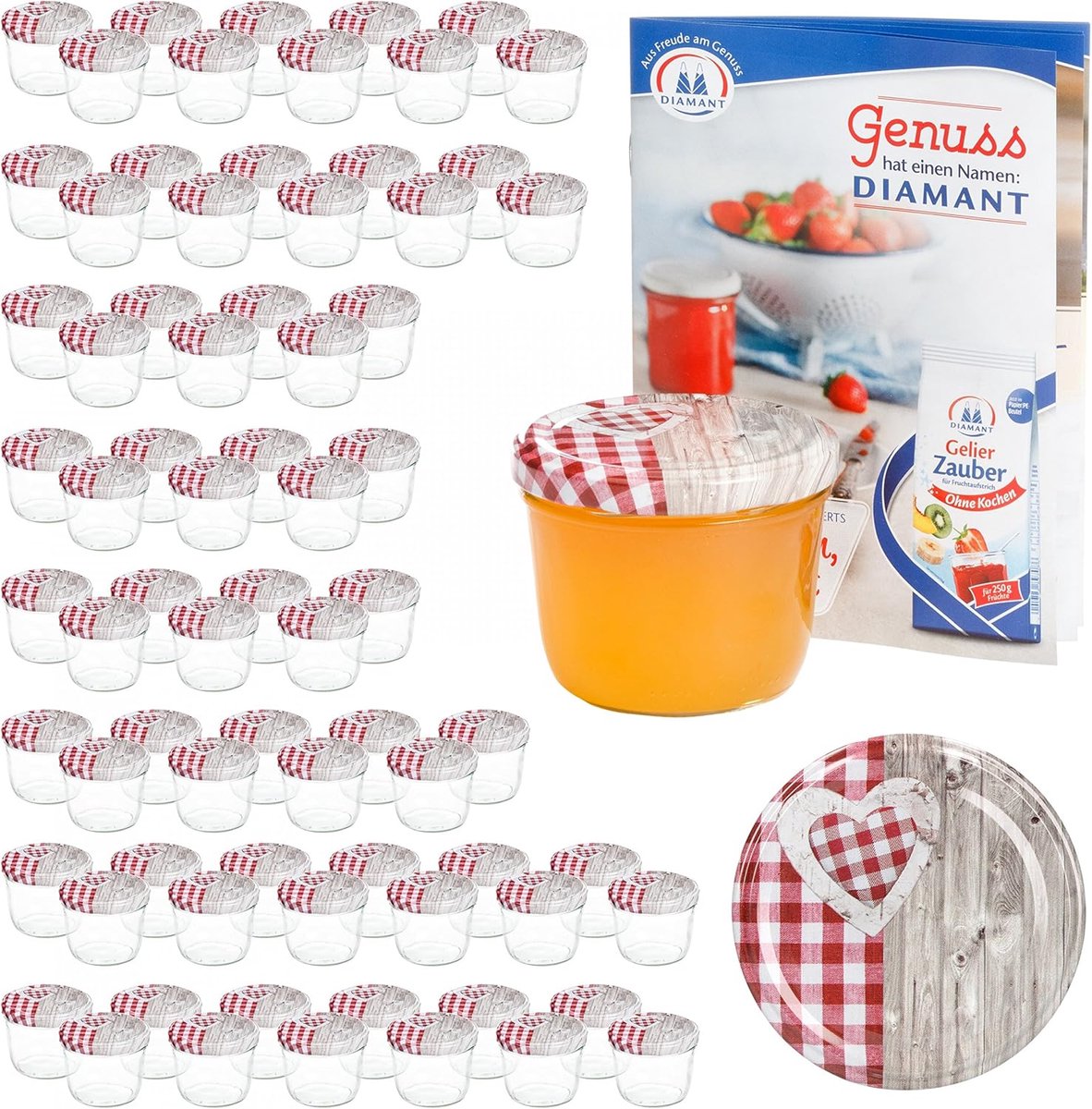 100-delige 230 ml weckpot set met Twist-Off deksels en receptenboekje