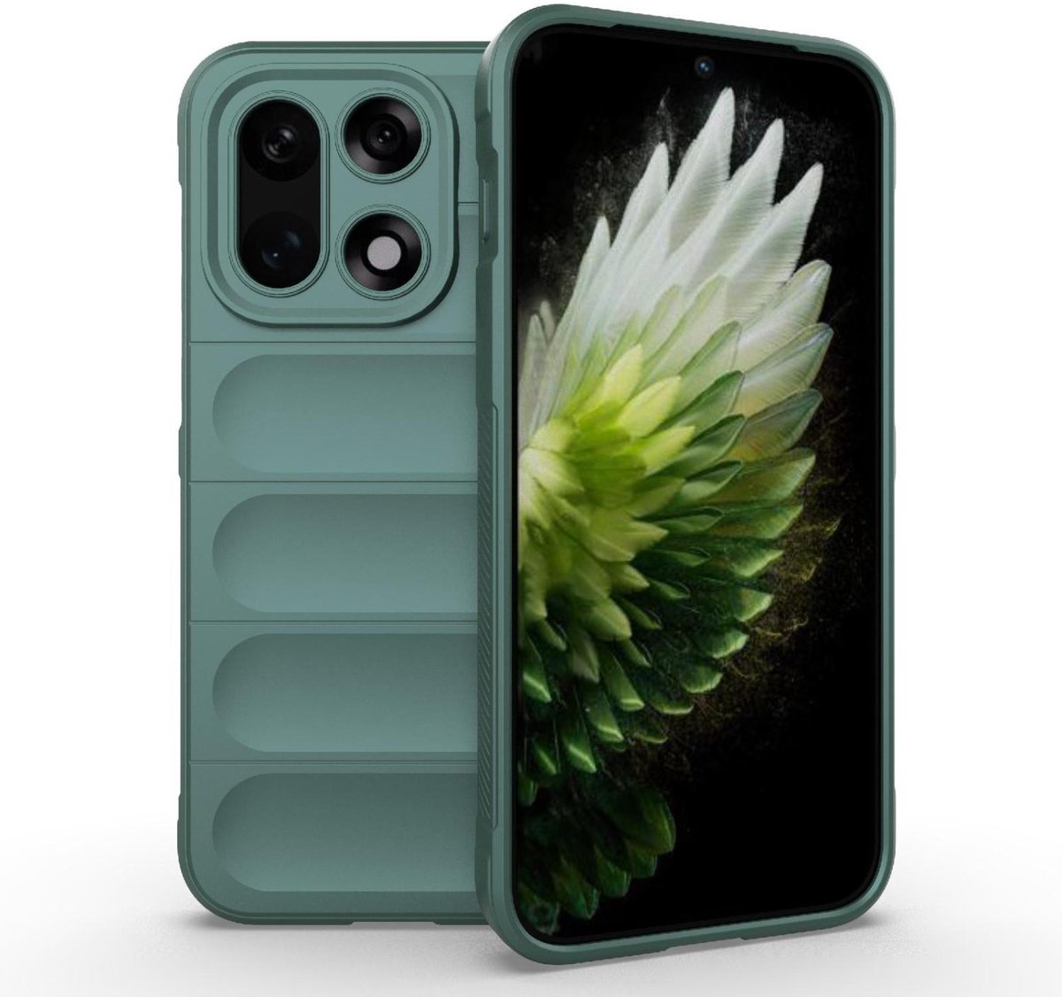 Mobigear Hoesje geschikt voor OnePlus 15 Telefoonhoesje Flexibel TPU | Mobigear Bumpy Backcover | 15 Case | Back Cover - Groen