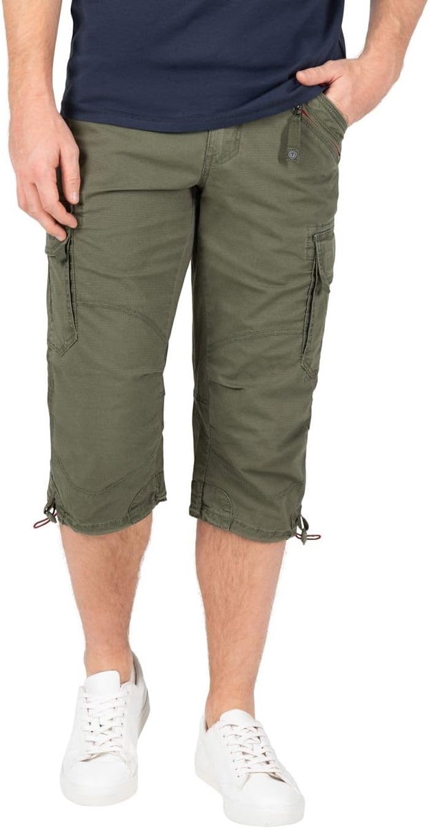 Cargoshorts voor heren, 3/4 lengte, gemiddelde taille, casual pasvorm