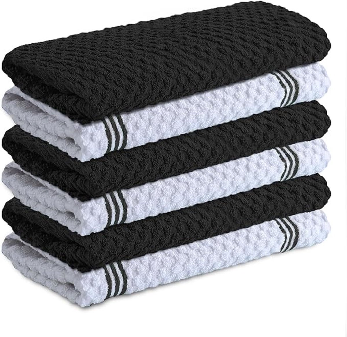 Set van 6 katoenen theedoeken - Extra absorberend en zacht