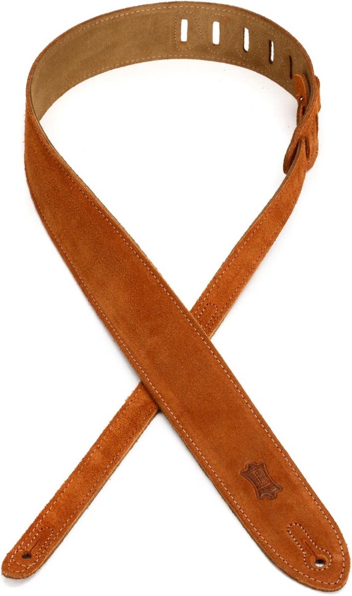 2 inch Handgeborstelde Suède Gitaarband - Honey Kleur