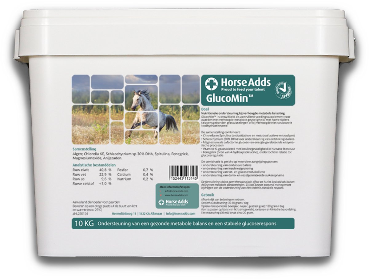 GlucoMin 10 kg - Horse Adds Paardensupplementen