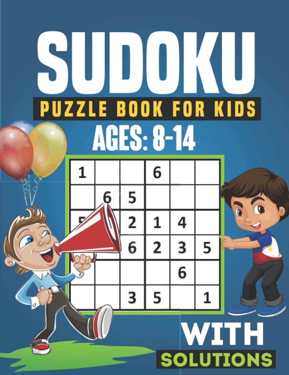 Sudoku Puzzelboek voor Kinderen 8-14 Jaar: 300 Puzzels in 4x4 & 6x6 Raster met Oplossingen