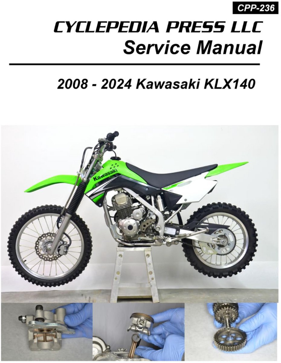 Motorcycle Service Manual voor KLX140 Modellen