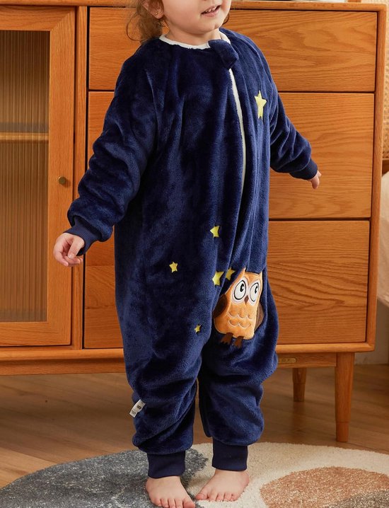 Flanellen Babypyjama Slaapzak met Voeten 3,0 TOG - Behaaglijk Warm voor Kinderen 70-130 cm — afbeelding 2