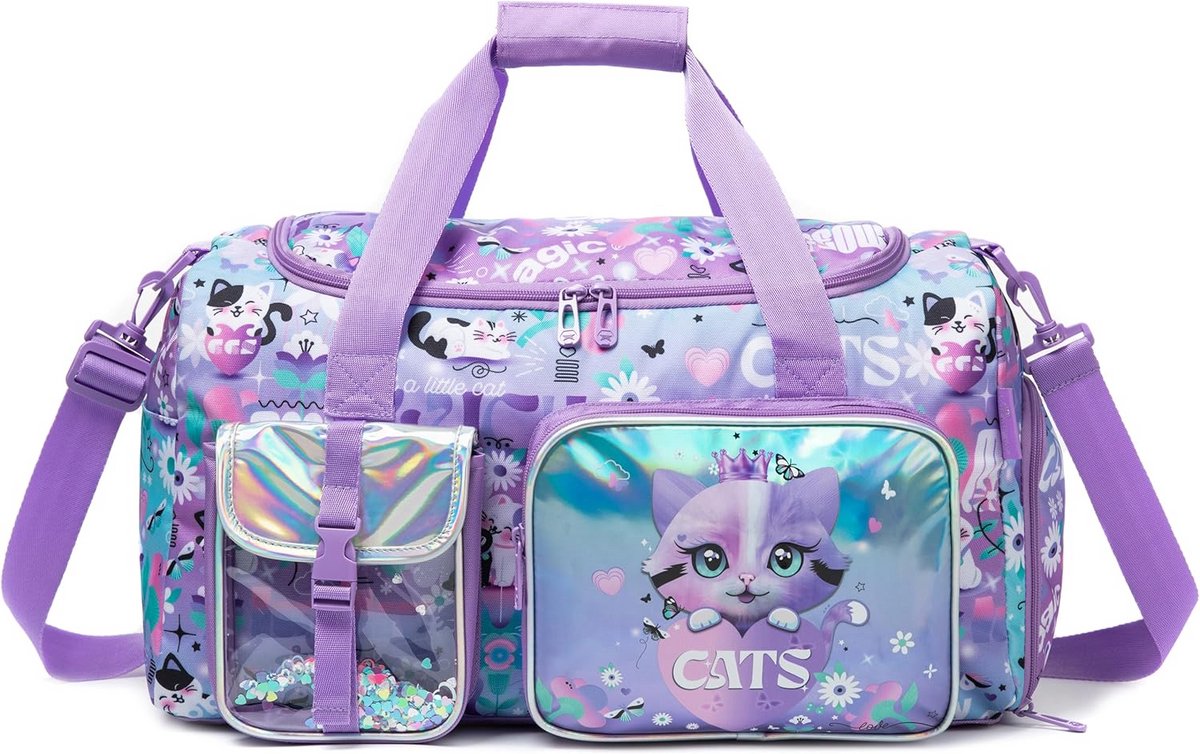 Kinderen Sporttas voor Meisjes - Duffle Bag met Schoenenvak