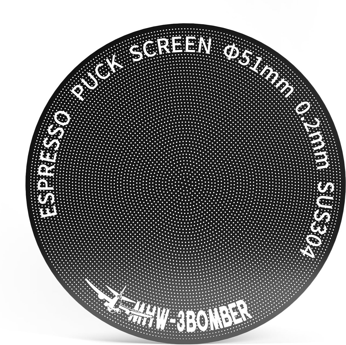 Puck Screen 51mm - Ultrafein Titan-beschichtigd Sieb - 0,2mm Dikte