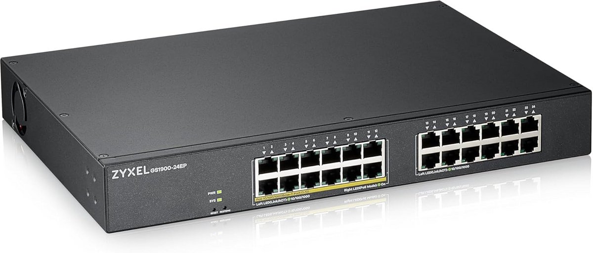 24-Port Gigabit PoE Switch | Smart Managed | Rack Mount | 12 PoE+ Ports | VLAN, IGMP, QoS | 130 Watt Power