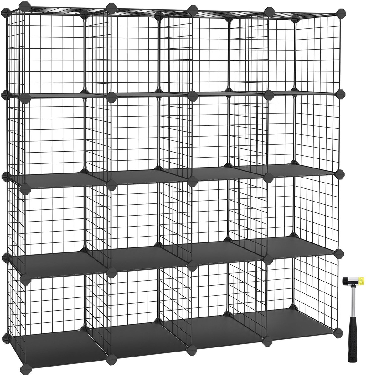 Modulair Gitterregal - Flexibel DIY Ontwerp - 31 x 123 x 123 cm