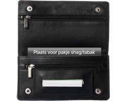 LeonDesign - Shag Etui - Tabak Etui - Shag etui leer - Duurzaam - Leer - Zwart