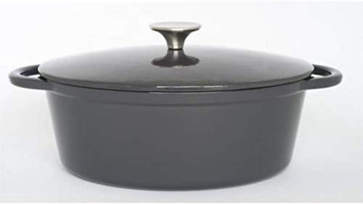 Gietijzeren ovale braadpan 27 cm – Ideaal voor sudderen, braden en koken