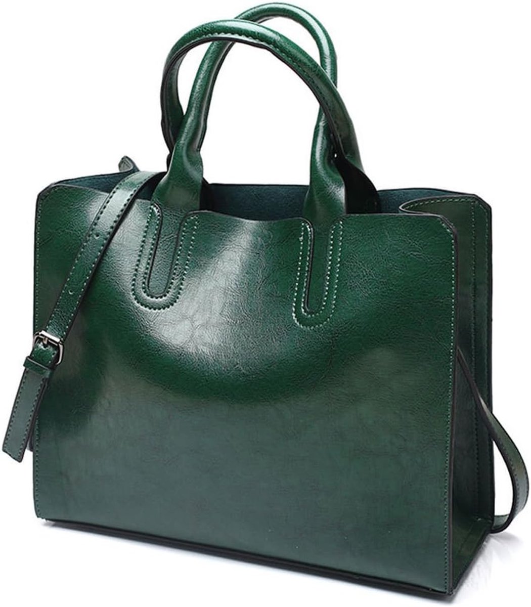 Dames Crossbodytassen met Korte Hengsels en Anti Diefstal Functionaliteit - Groen