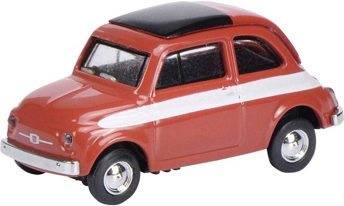 Fiat 500 Rally Modelauto Rood 1:87 - Gedetailleerd Metaal Model Speelgoed