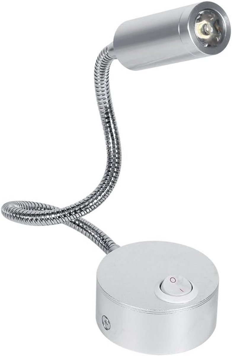 Flexibele LED Wandlamp met Zwanenhals en Aan/Uit Schakelaar voor Lezen