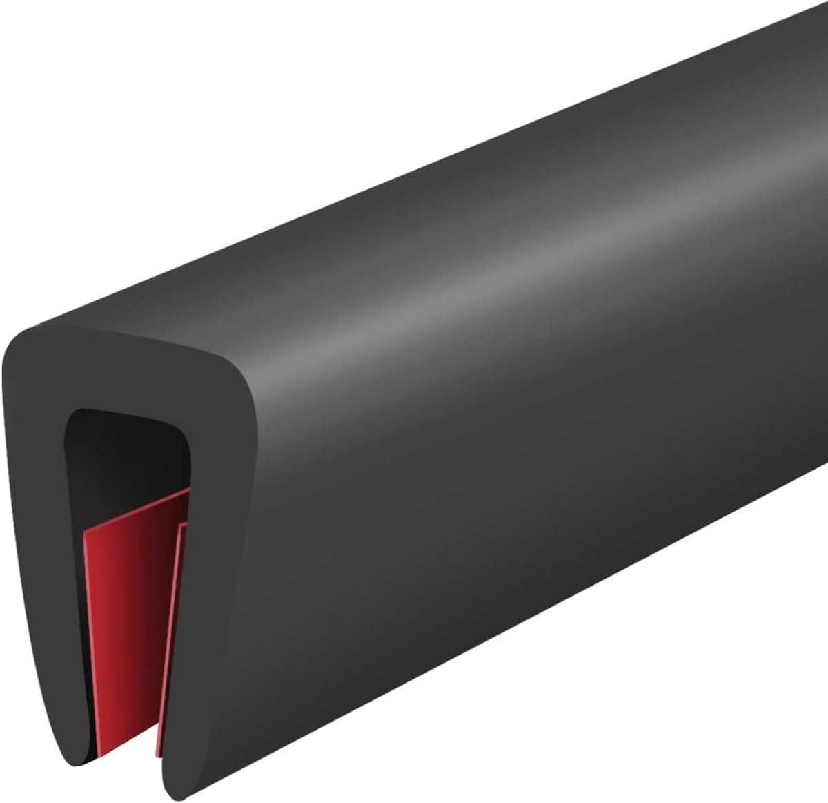 Zelfklevende U-Profiel Randbescherming Rubber Flexibel 6 Meter voor Glas en Metaal