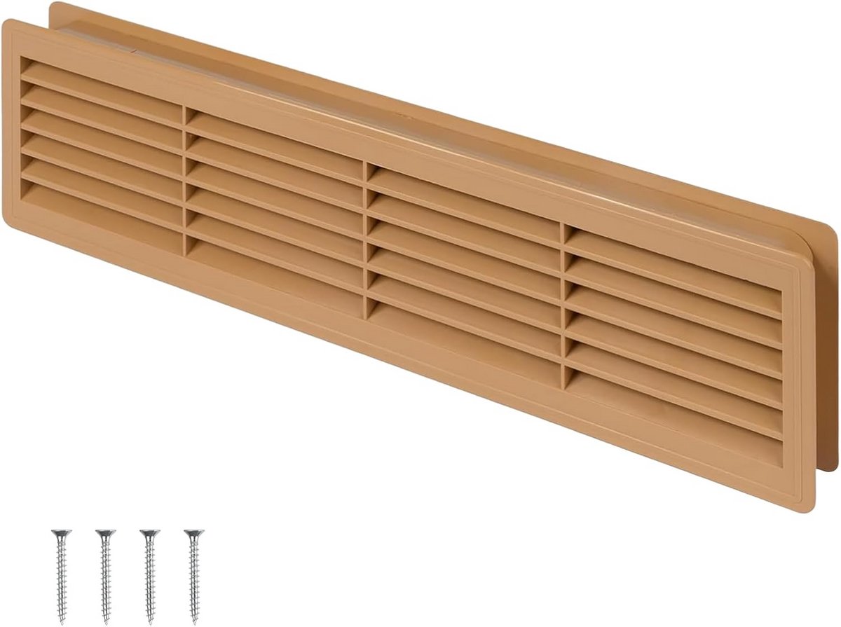 Ventilatierooster Deur 460 x 135 mm Dubbelzijdig Ophogend ABS Kunststof