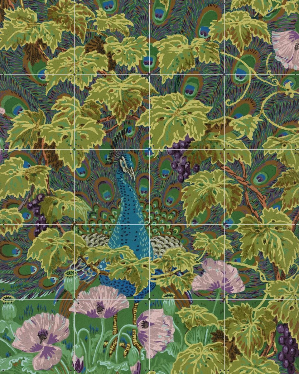 IXXI Vineyard, Walter Crane & Victoria and Albert Museum - 80 x 100 cm - Gratis ophangtool - Grote wanddecoratie en posters - Kleurrijk, Art Nouveau