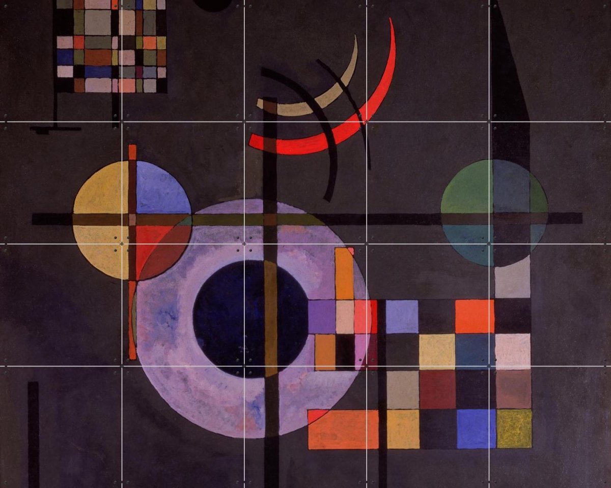 IXXI Counter Weights, Kandinsky & Bridgeman Images - 100 x 80 cm - Gratis ophangtool - Grote wanddecoratie en posters - Klassiek, Abstract