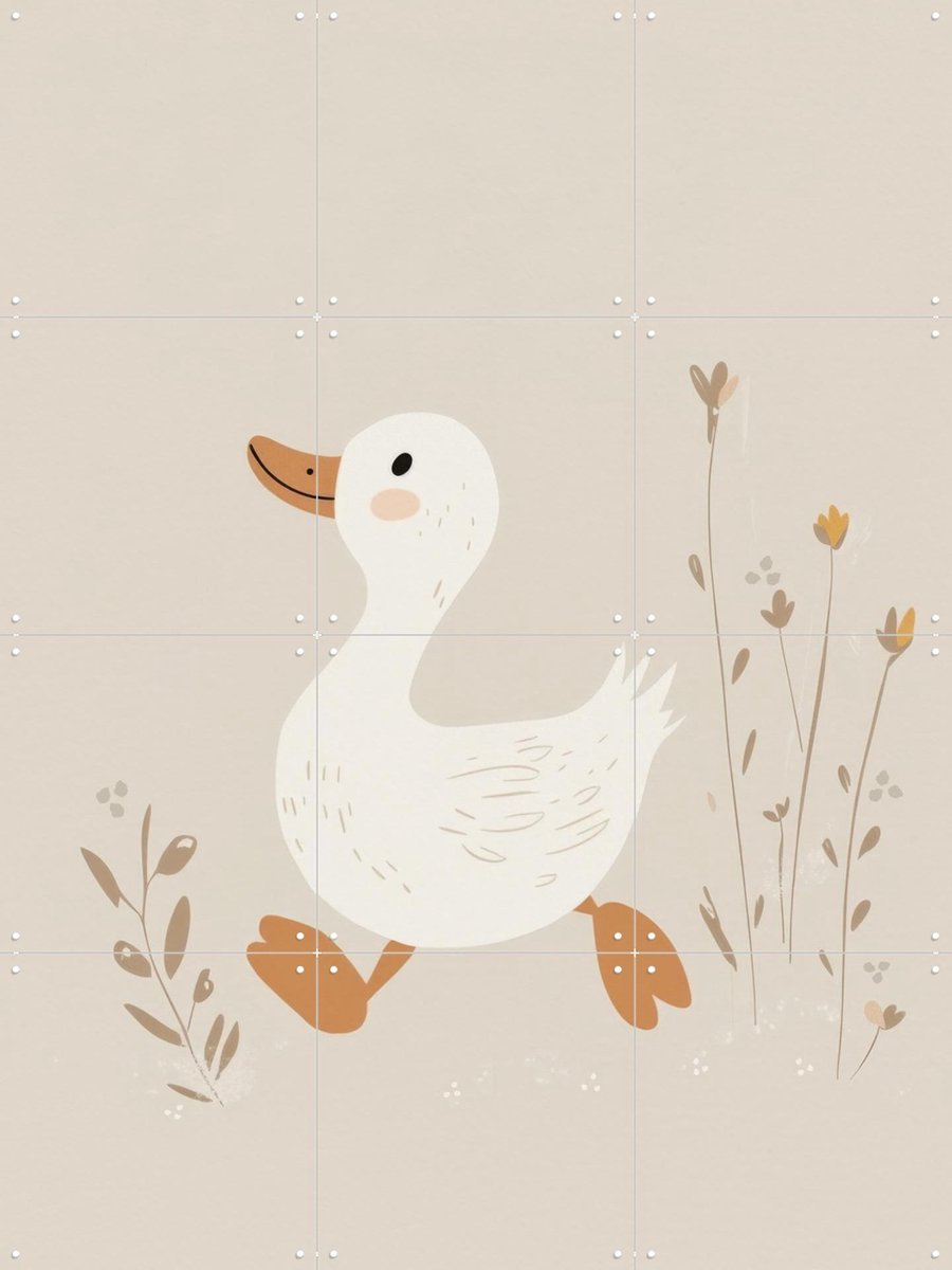 IXXI Little Goose, Treechild & Various - 60 x 80 cm - Gratis ophangtool - Grote wanddecoratie en posters - Speels, Digitale Kunst, Illustraties