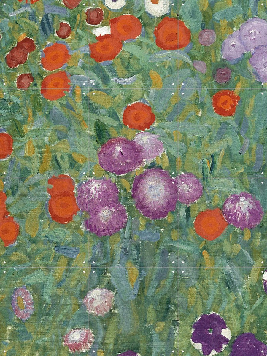 IXXI Flower Garden 1905, Gustav Klimt & Bridgeman Images - 60 x 80 cm - Gratis ophangtool - Grote wanddecoratie en posters - Klassiek, Impressionisme