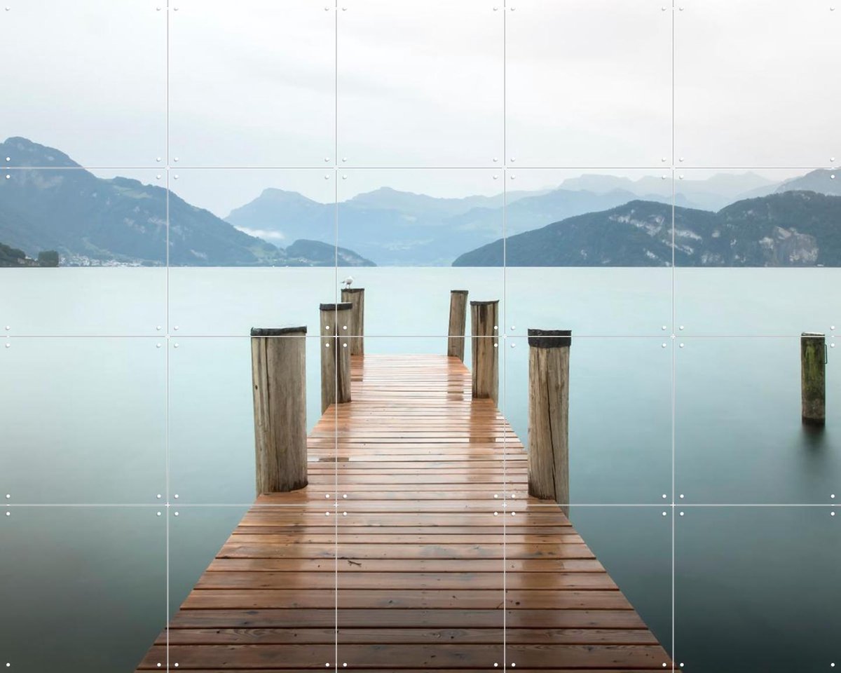 IXXI A Silent Moment at the Lake, Claire Droppert - 100 x 80 cm - Gratis ophangtool - Grote wanddecoratie en posters - Naturalisme, Minimalisme
