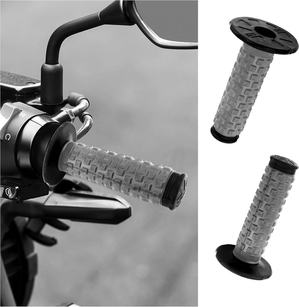 Universele Motorfiets Handvatten - Antislip Rubber Grepen voor Crossmotor en Stuur