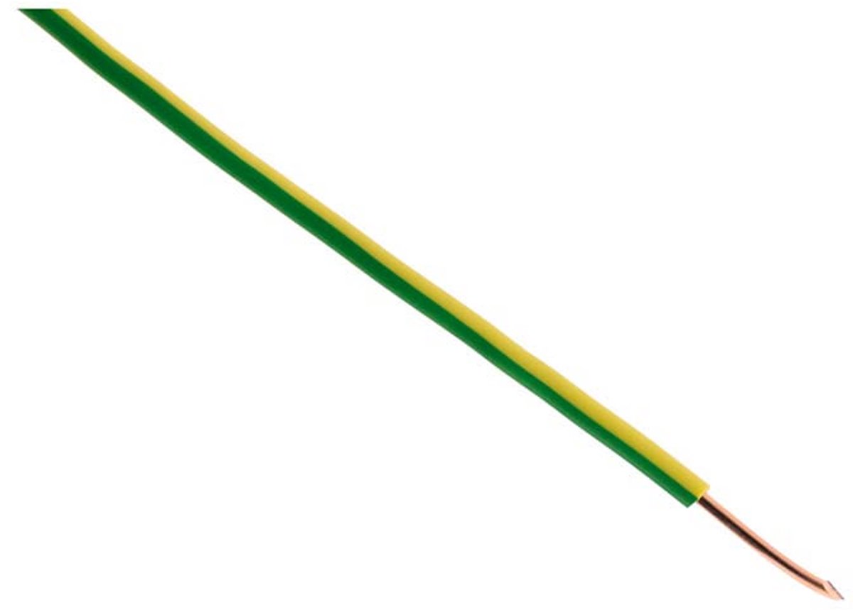 Elektrische Ader H07V-U 1.5mmruit, Enkelvoudige PVC Geleider voor Binneninstallatie, 10 Meter