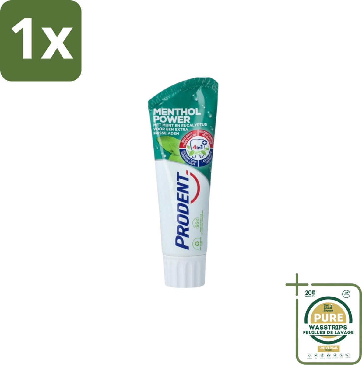 1 x Prodent – Tandpasta – Menthol Power – 75 ml- Tandpasta Menthol - Frisse Mond - Menthol - Munt - Eucalyptus