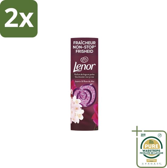 Lenor In-Wash Geurbooster Jasmijn & Rose de Mai 19 wasbeurten 235 gr - Voordeelverpakking - 2 stuks - Wasgeurparfum - Wasgeurparels