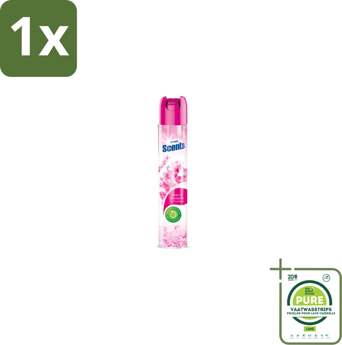 1 x At Home – Luchtverfrisser Spray – Cherry Blossom – Fris Bloemig - 400 ml - Luchtverfrisser - Kersenbloesemgeur - Frisse Geur - Geurneutraliseren - Luchtverfrisser Cherry Blossom